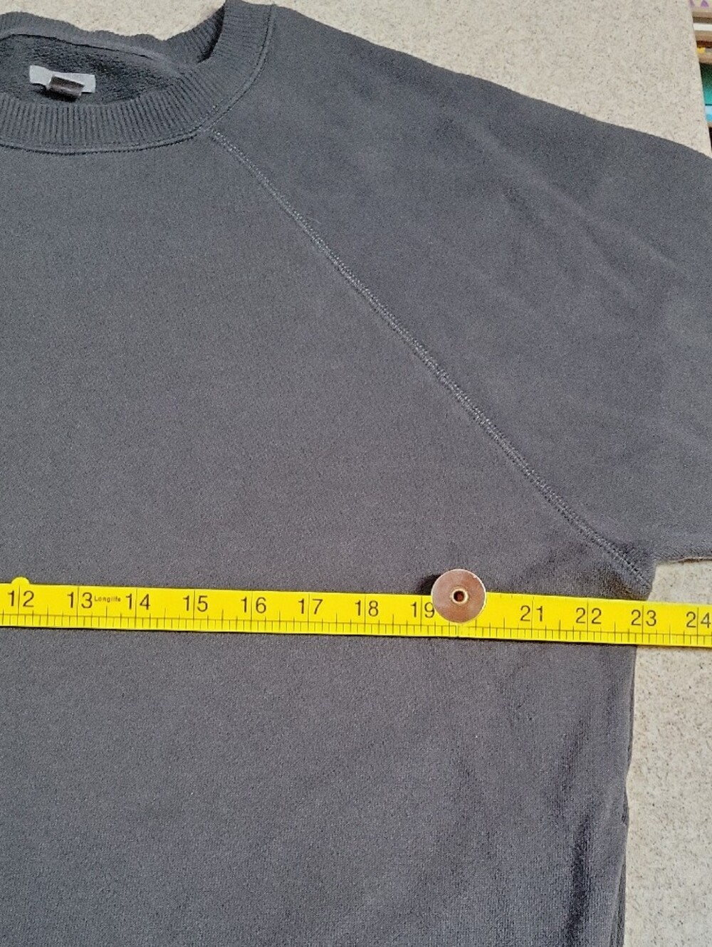 aerie Charcoal Gray Crewneck Sweatshirt Pockets Cotton Blend Size Small Casual - Picture 8 of 10